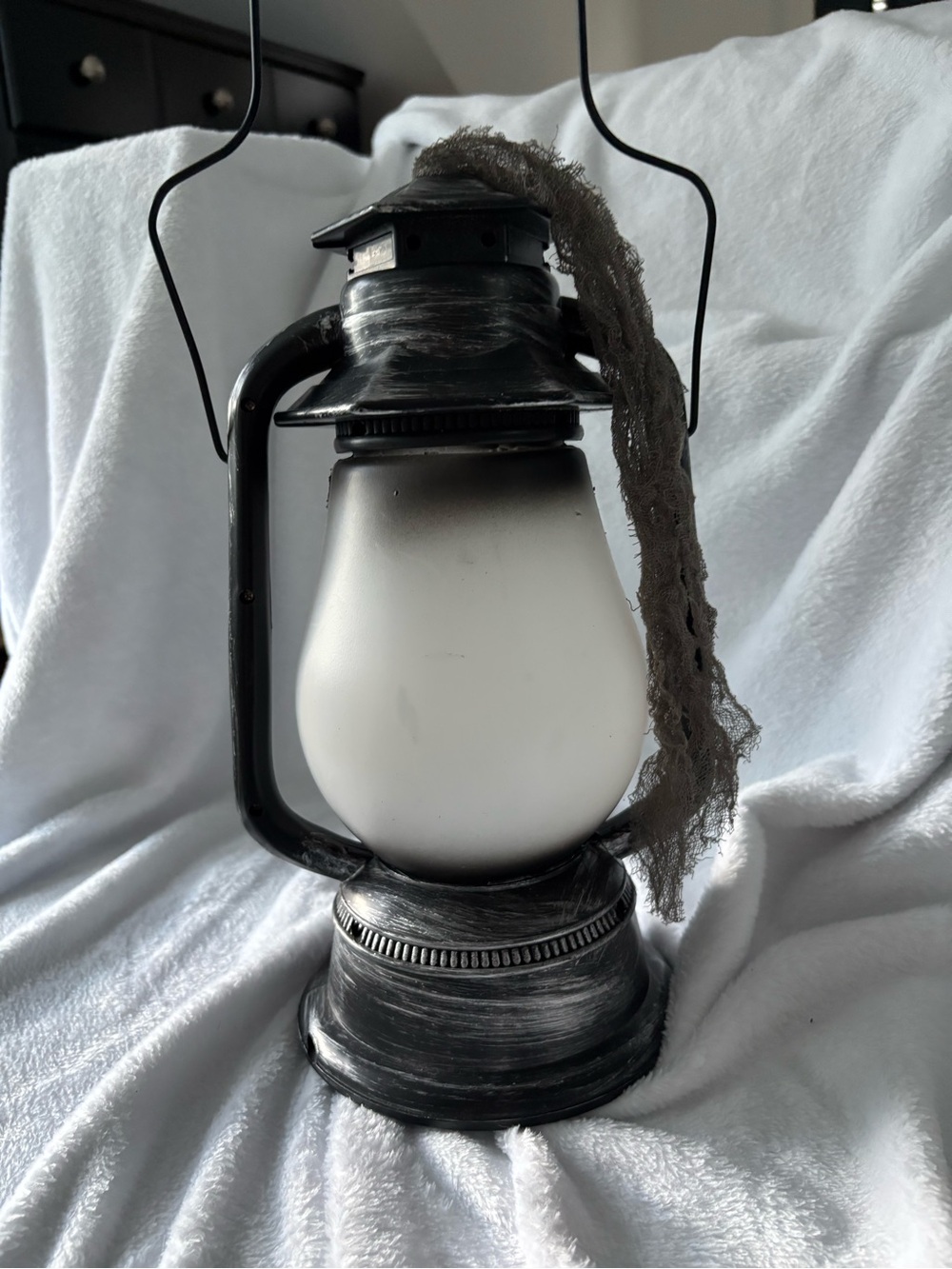 Vintage-Style Black Halloween Lantern